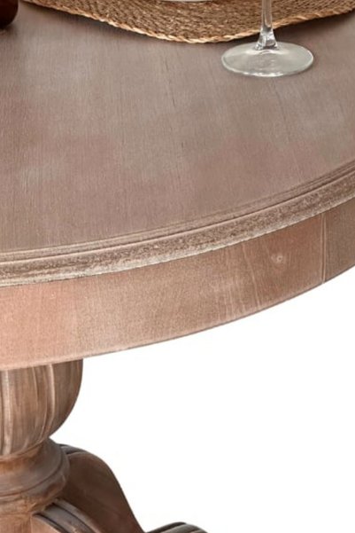 Woodenbend Laura Eskitme Ahşap Oval Açılır Masa Sandalye Takımı 80x120