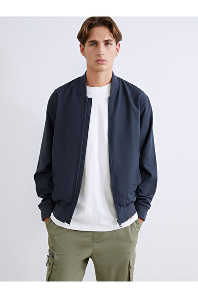 LC Waikiki Anthracite Standard Fit College Collar Men's Coat