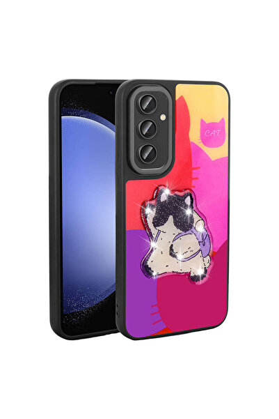 Oyo Store غطاء سيليكون لهاتف Galaxy A35 من OYO Amas مع شكل أيقوني منقوش ولامع...