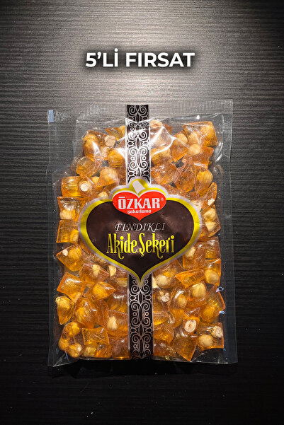 ÖZKAR ŞEKERLEME 5 adet Fındıklı Akide Şekeri 350 g