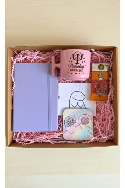 glowoow Psikologlara Özel Premium Hediye Seti | Kişiye Özel İsimli Kupa, Deft...