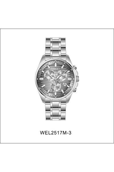 Welar Wel2517M-3 Men's Steel Sapphire Glass Calendar Wristwatch 5 Atm Water R...