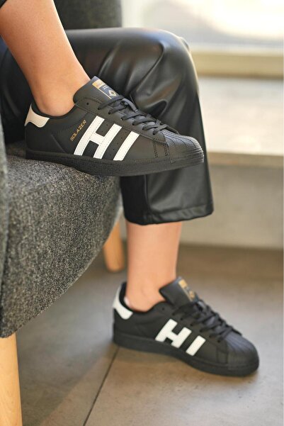 SOLAZER Pantofi ortopedici cu dungi alb-negru pentru femei 059-K