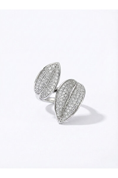 Snartun Zircon Stone Adjustable Silver Color Steel Women's Ring – Stylish and...