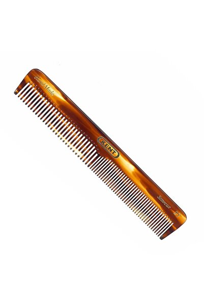 KENT 2T Medium Sized Double Tooth Hair Dressing Comb Fine and Wide Tooth Dres...
