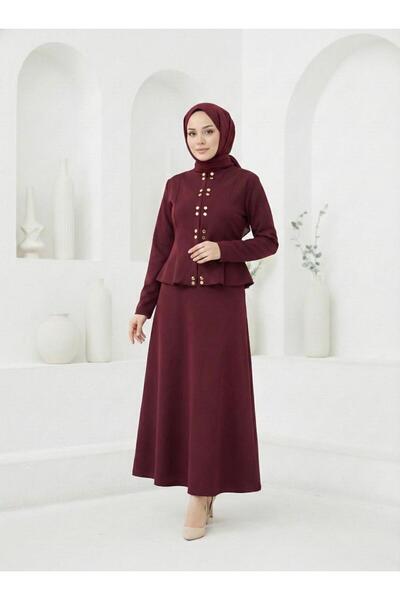 NevaMar Buttoned Skirt Suit