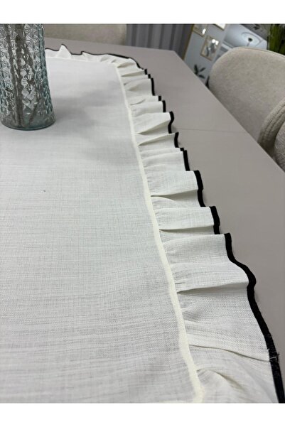 Doğa teks home KENAR BİYE GÖRÜNÜMLÜ BEGONVİL KUMAŞ RUNNER