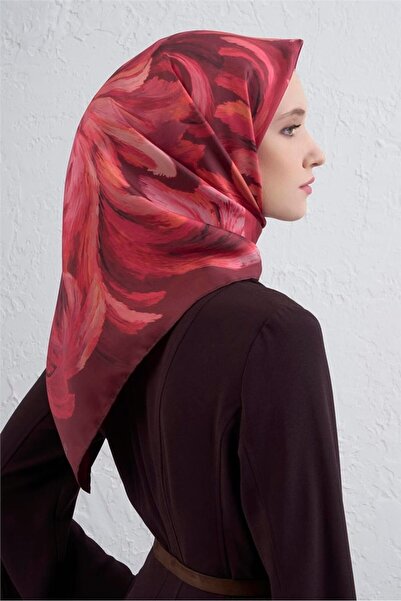 Armine Sura Silk Scarf Burgundy, Red, Pink