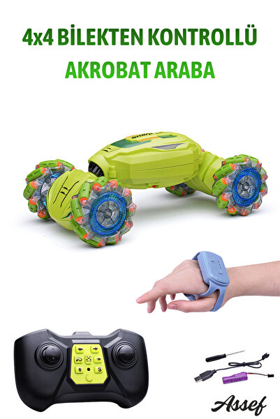 assef Oyuncak 2.4 GHz Bilekten ve Uzaktan Kumandalı Işıklı 4X4 Çift Kumandalı...