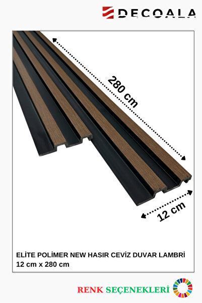 DECOALA ELİTE Polimer Duvar Lambiri - 12X280 cm Lüks Dekoratif Panel (6 Adet)
