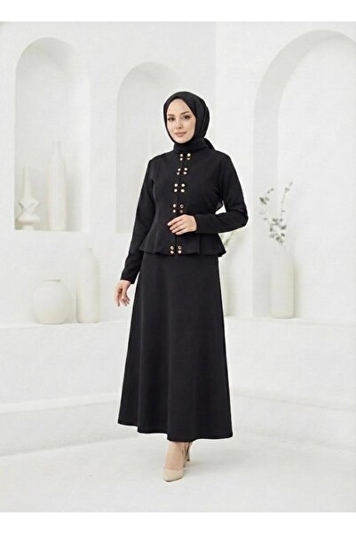 NevaMar Buttoned Skirt Suit