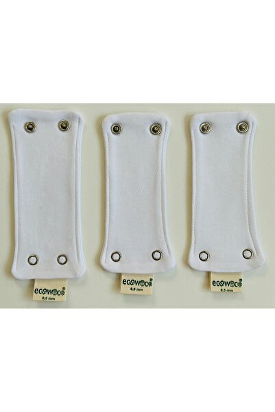 ecowoco Organic Cotton Body Extension Apparatus with 2 Snaps (8.5 mm) 3 Pcs
