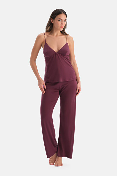 Dagi Sutien cu detaliu din dantelă burgundy