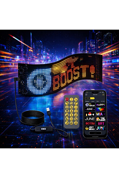 Artnest Programlanabilir LED Matrix Kayan Yazı Tabela | 35x10 cm, 20x64 Pixel...