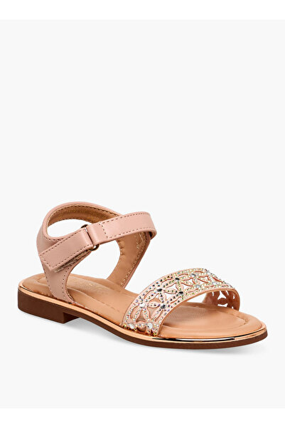 Celeste Girls Embellished Hook & Loop Flat Sandals Ramadan Collection