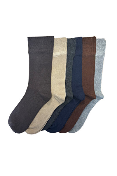 vtex socks 6'lı Dikişsiz Erkek Diyabetik Bambu Şeker Çorap Karışık Renk Diabetik