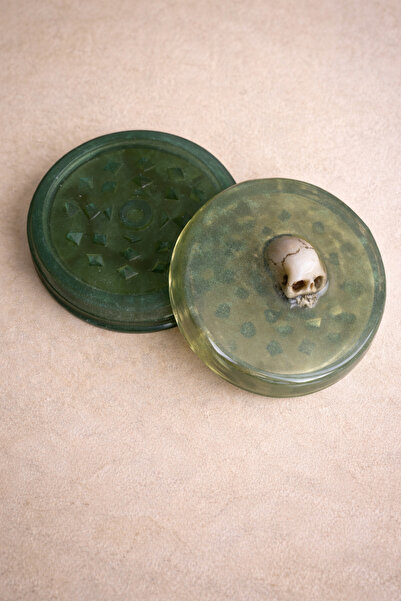 PELIUS Yeşil Kafatası Detaylı Crusher, Grinder, Çay, Baharat, Bitki ve Tütün ...