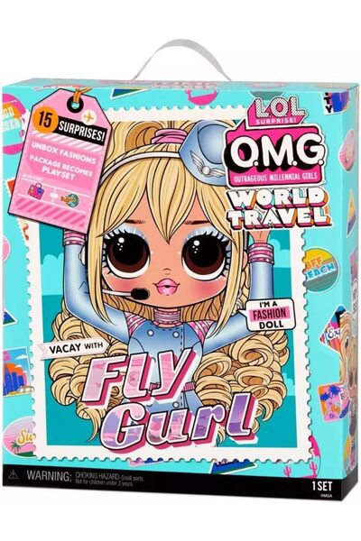 L.O.L. SURPRISE Papusa L.O.L. Surprise! World Travel, Fly Gurl cu 15 surprize