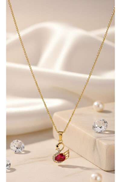 Shiklik Altı Renk Mavi Zirkon Taşlı Tavus Kuşu Kolye