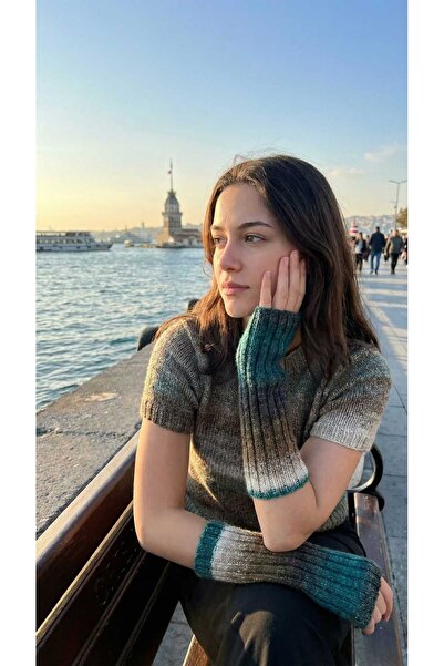 LAGRANZE Urban Knit Women's Arm Warmer Fingerless Gloves