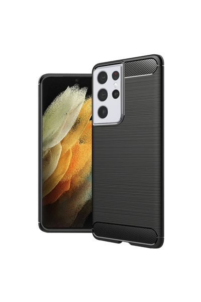 Techsuit Θήκη Samsung Galaxy S21 Ultra 5G από ανθρακονήματα, μαύρη