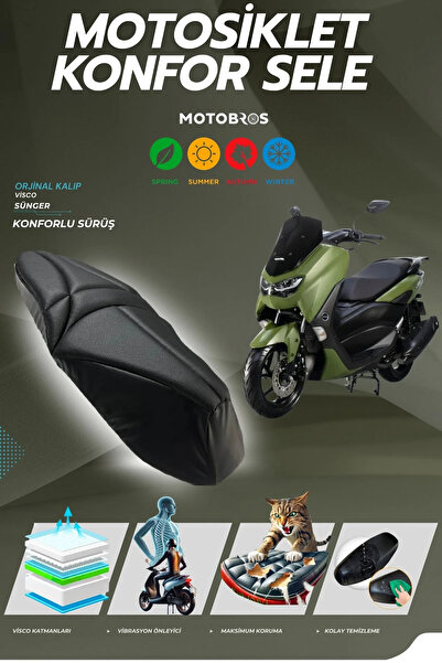 Motobros غطاء مقعد REVOLT RSX6 مريح مصنوع من الإسفنج الفيسكو