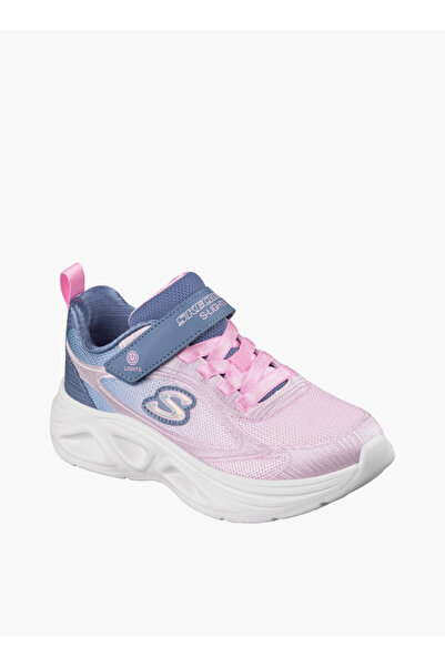 SKECHERS Girls SOLA GLOW 2.0 Hook & Loop Sneakers - 303729L-GYPK-CP