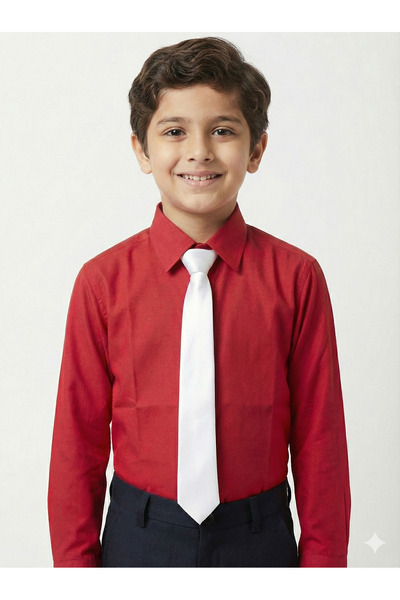 tinytrends Boy's Satin Tie with Tie Clip Wedding Celebration 1-16 Years Old C...