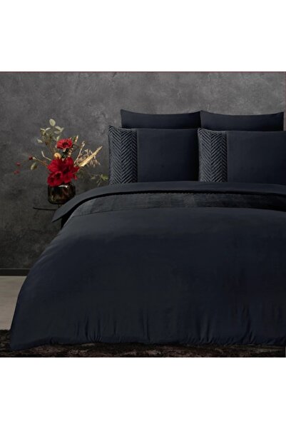 Sleeptime Velvet Duvet Cover, Crossline 140x200/220 cm, Microfiber, Anti-alle...