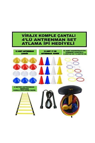 virajx Çantalı Futbol, Basketbol, Antrenman, Kordinasyon Seti Atlama İpi Hedi...
