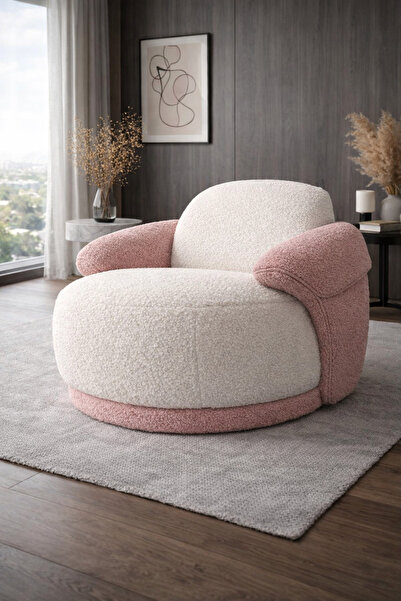 DesignArtHome Noira Pembe Teddy Berjer