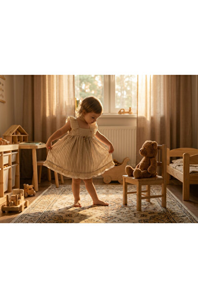 KİNDKİDSTR Ekru Elbise