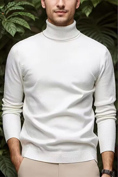 Oksit Premium Slim Fit Cotton Polyester Men's Turtleneck Sweater Knitwear