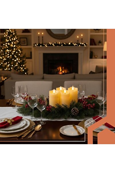 Ruhhy Set of 4 LED Decorative Candles