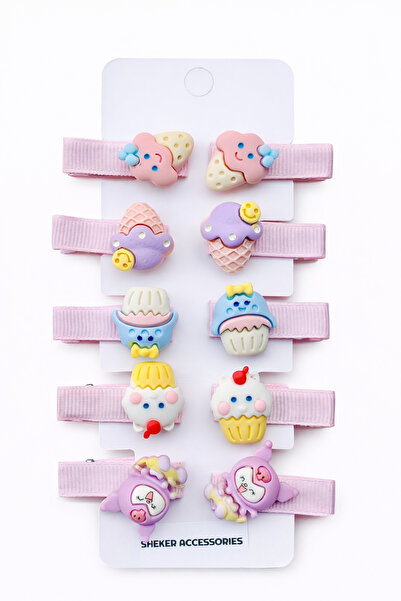 SHEKER HOME Sheker Accessories Duck and Girl Figure Hair Clip Set – 10 Pieces...