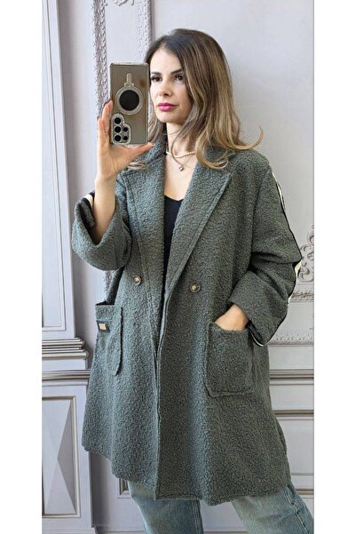 GLAMSI Curled coat with sleeve details