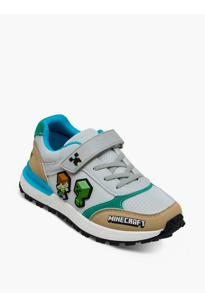 MINECRAFT أحذية رياضية للأولاد مزودة بشريط لاصق للكاحل