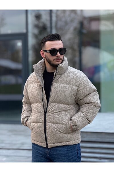 KINGAF Men's Patterned Inflatable Coat