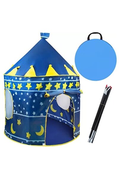 KRUZZEL Play Tent for Kids, Foldable, 135 x 105 cm, Blue