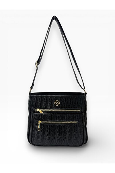 Sanmorris Women's, Adjustable Cross Strap, Four Pocket Shoulder Bag