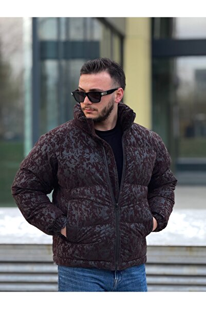 KINGAF Men's Patterned Inflatable Coat