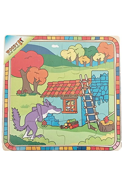Woody Orman Evi 16 Parça Ahşap Puzzle Yapboz Pazıl