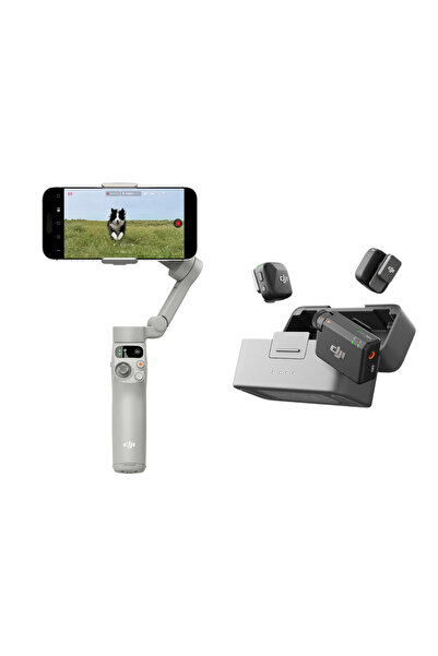 DJI Osmo Mobile 7 + Mic Mini ( 2tx + 1rx ) - Profesyonel Mobil Çekim ve Ses Kiti