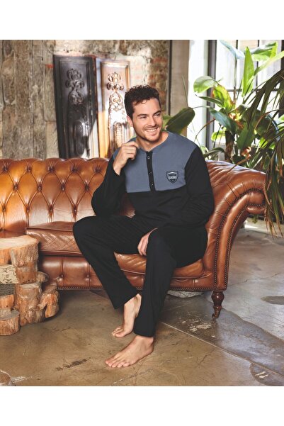 PİJAMOOD ERKEK İNTERLOK YARIM PATLI PİJAMA TAKIMI