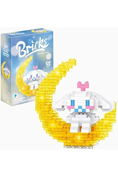 Bukela مجموعة مكعبات بناء كرتونية صغيرة للكلاب مع إضاءة LED