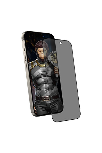 BLUEO iPhone 15 Anti-Peep Privacy Glass film, matte black