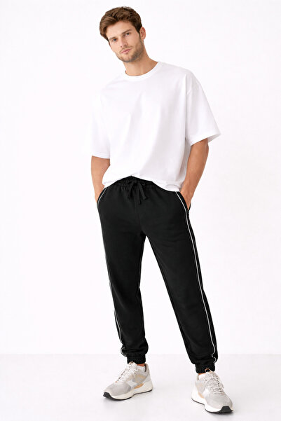 WE AND ME Men's Side Stripe Sweatpants – Comfortable Fit, Elastic Waist, Casu...