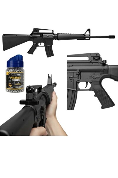 Premium بندقية M4 لعبة BB سوداء ثنائية الوضع مع مخزن كتف قابل للإزالة