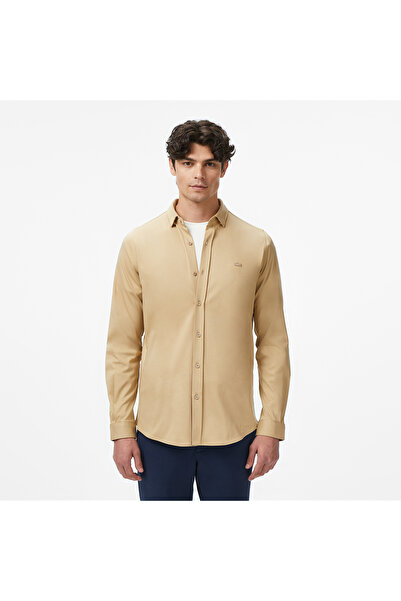 Lacoste Erkek Slim Fit Bej Gömlek