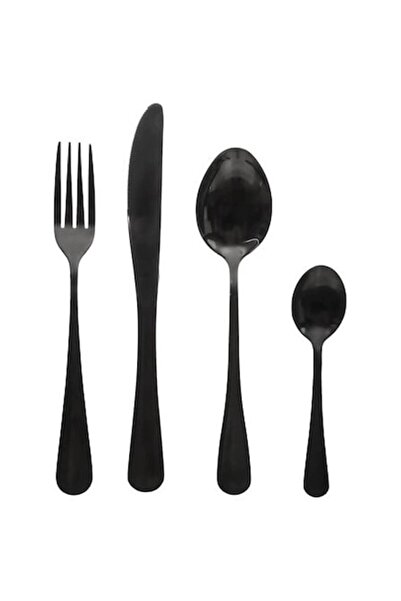 Secret de Gourmet Cutlery Set, Black, 16 Pieces